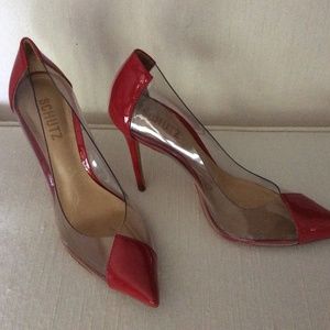 Schutz Cendi Pointed Toe Pumps - Red - Size 7